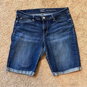 Women's Blue Denim Bermuda Shorts